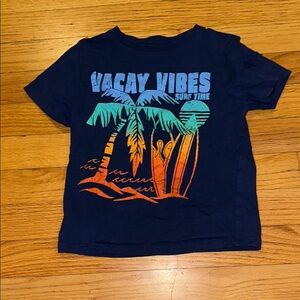 Vacay Vibes Kids Navy Blue T-Shirt